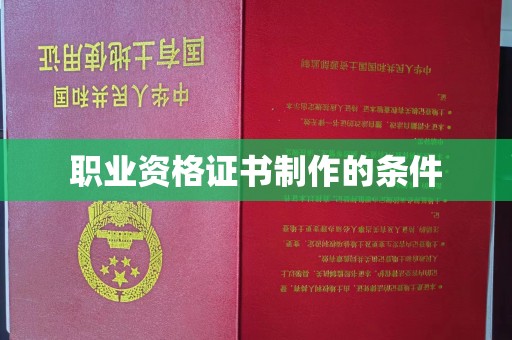 庆元职业资格证书制作的条件